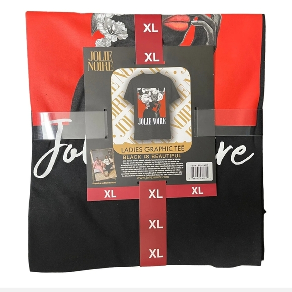 Jolie Noire Large Women's Black Is Beautiful Graphic Print Short Sleeve Tee - Picture 8 of 10